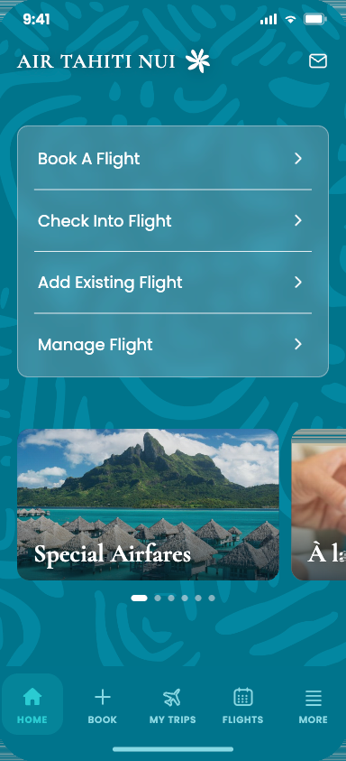 Redesigned home — the original brand pattern as a calm teal background